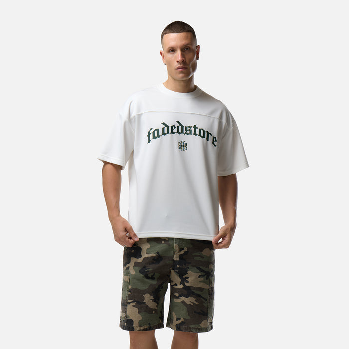 Collegiate Mesh Jersey T-Shirt  | Chalk