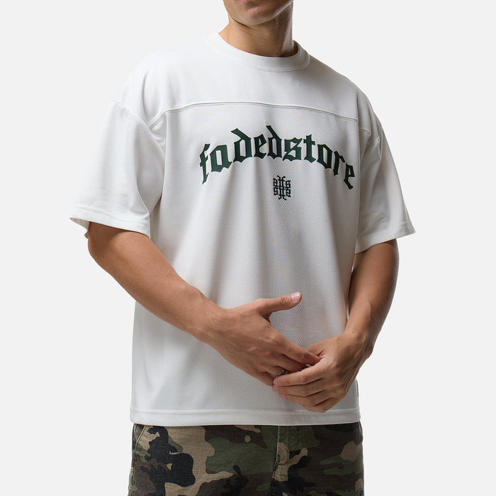 Collegiate Mesh Jersey T-Shirt  | Chalk