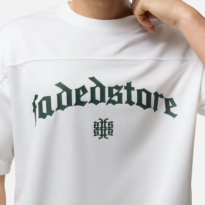 Collegiate Mesh Jersey T-Shirt  | Chalk
