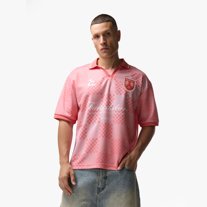 Cropped Fit Collared Jersey | Coral