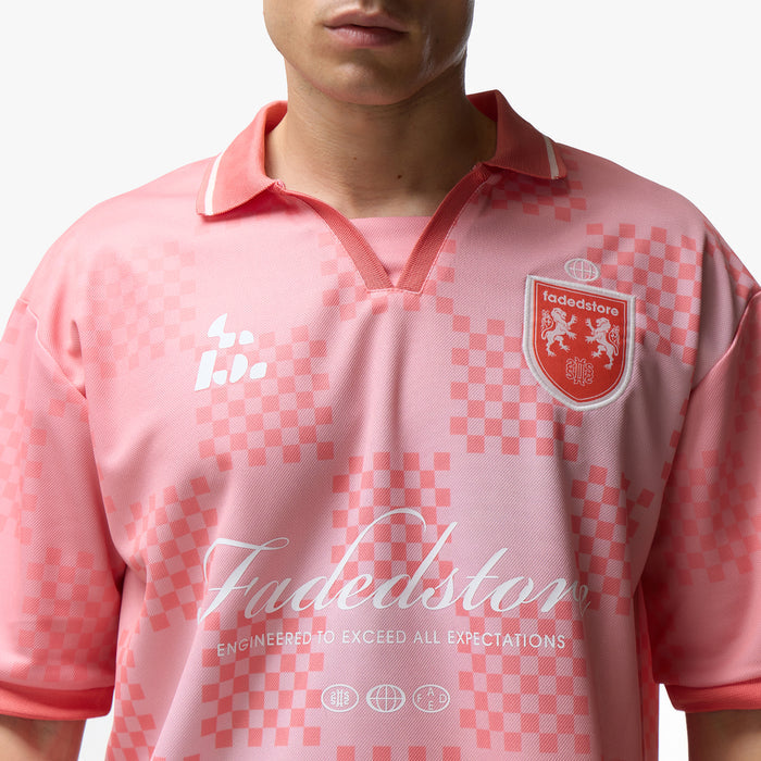 Cropped Fit Collared Jersey | Coral