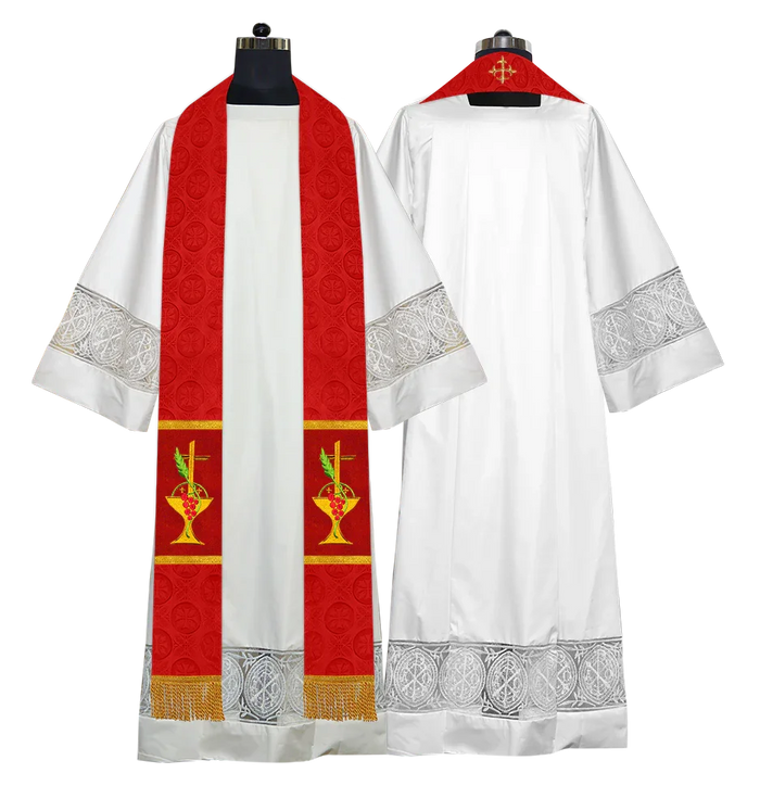 Bottom Motif / Chalice & Grapes / Red