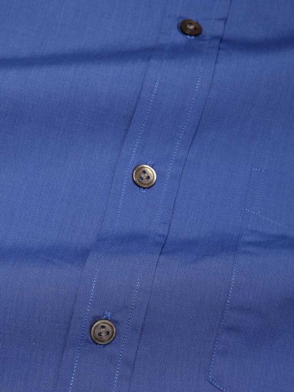 Fil A Fil Ink Solid Full Sleeve Single Cuff Classic Fit Dark Semi Formal Cotton Shirt