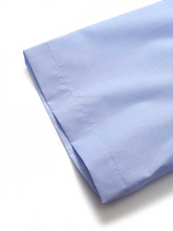 Fil A Fil Sky Solid Half Sleeve Classic Fit Semi Formal Cotton Shirt