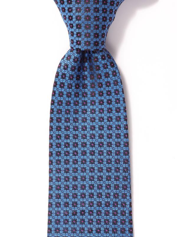 Florentine Minimal Dark Blue Silk Tie