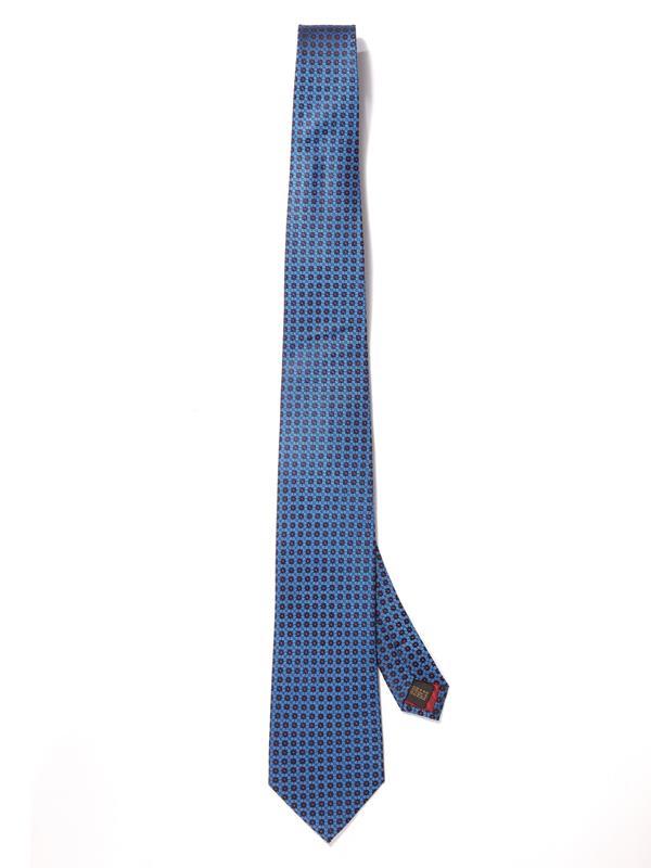 Florentine Minimal Dark Blue Silk Tie