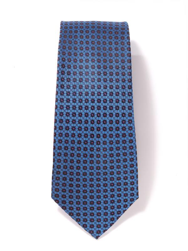 Florentine Minimal Dark Blue Silk Tie