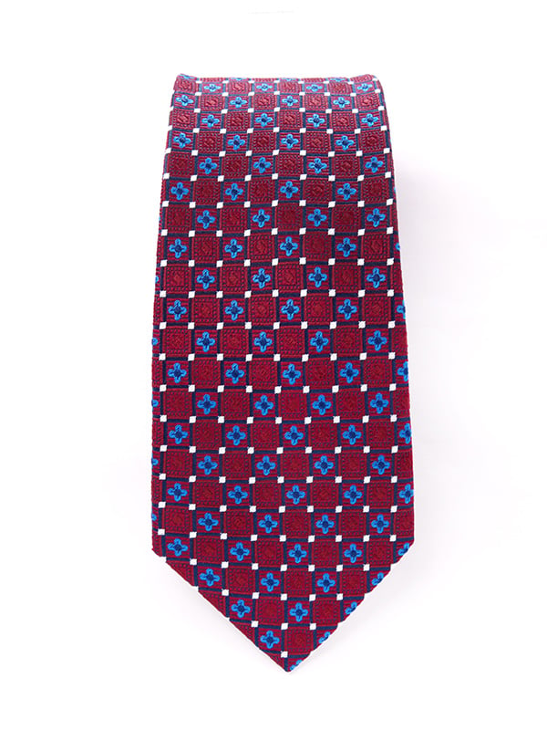 Florentine Minimal Dark Maroon Silk Tie