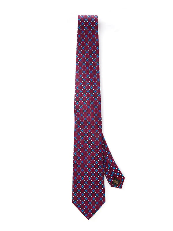 Florentine Minimal Dark Maroon Silk Tie