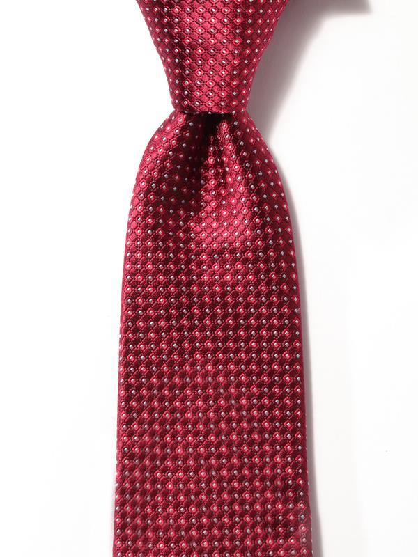 Florentine Minimal Dark Red Silk Tie