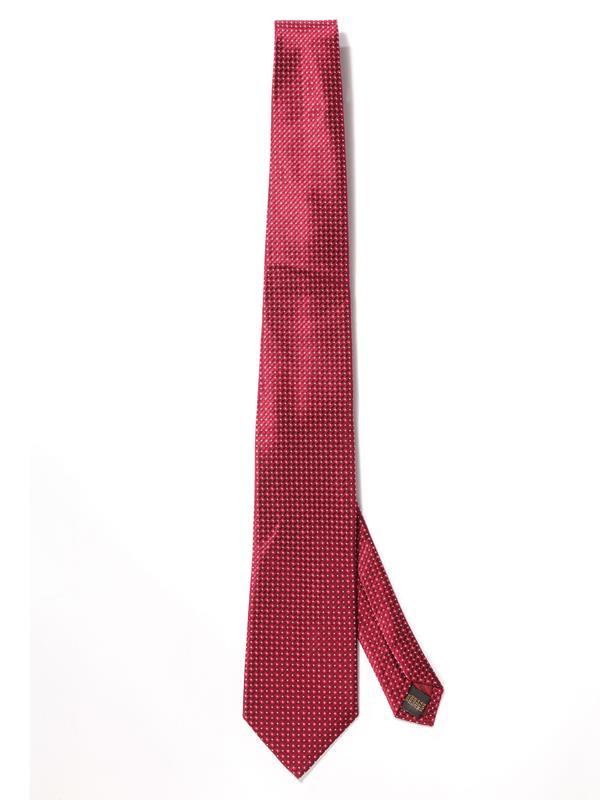 Florentine Minimal Dark Red Silk Tie