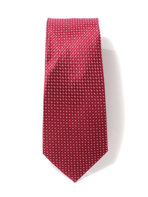 Florentine Minimal Dark Red Silk Tie