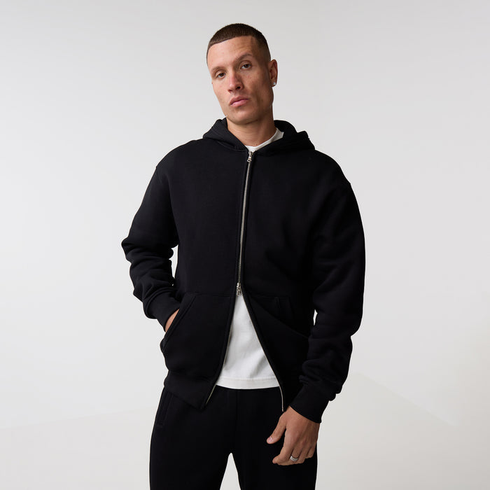 Full Zip Cuffed Tracksuit | Black