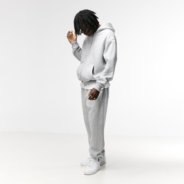 Full Zip Hoodie | Grey Marl