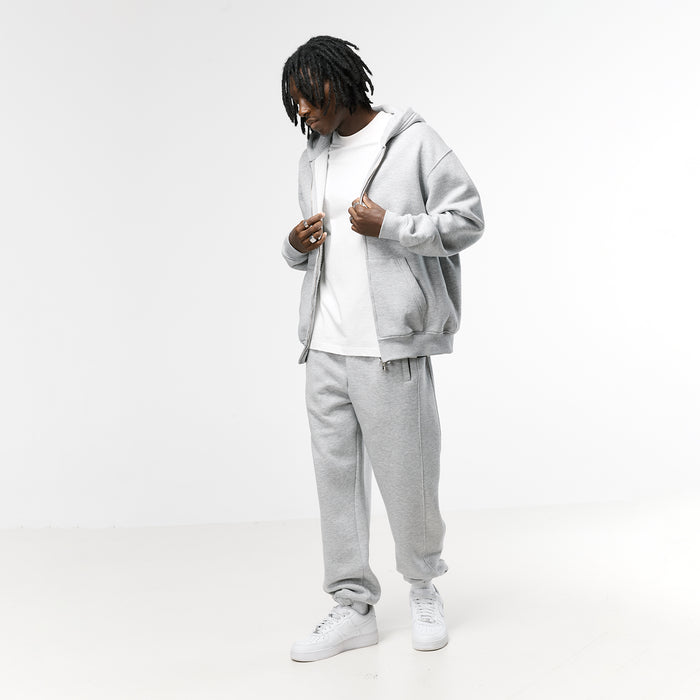 Full Zip Hoodie | Grey Marl