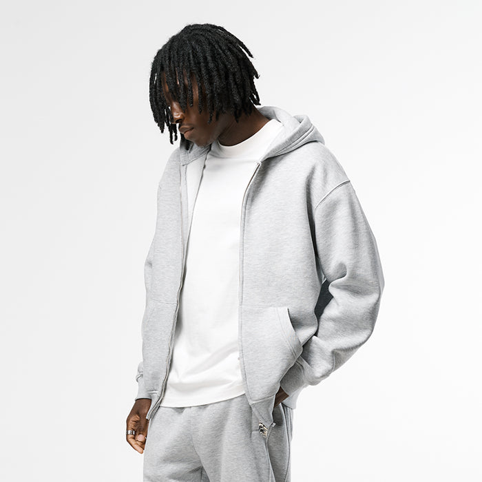 Full Zip Hoodie | Grey Marl