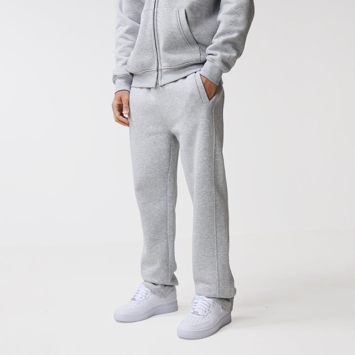 Full Zip Open Hem Tracksuit | Grey Marl