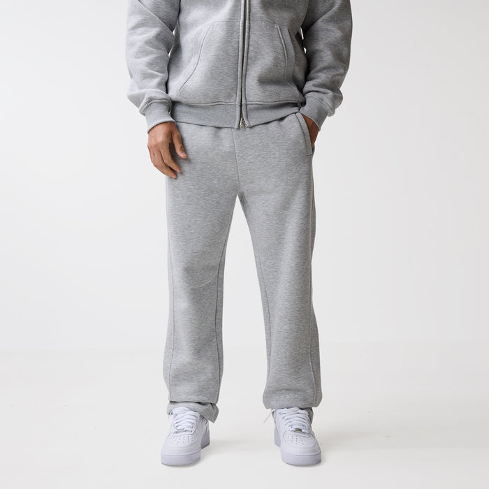 Full Zip Open Hem Tracksuit | Grey Marl
