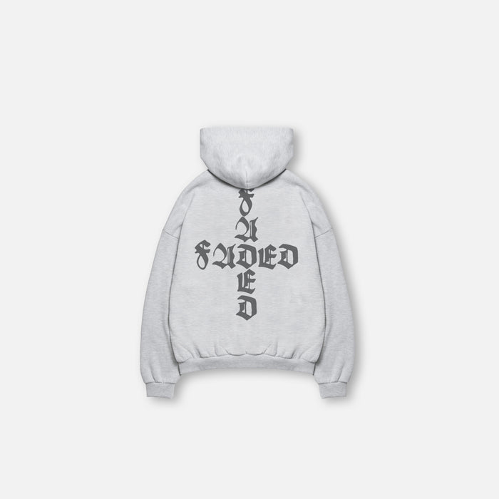 Gothic 2.0 Full Zip Hoodie | Grey Marl