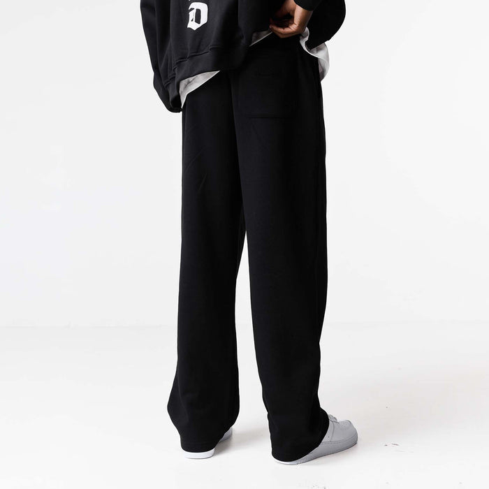 Gothic 2.0 Loose Fit Open Hem Jogger | Black