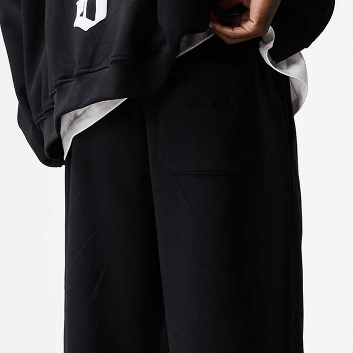 Gothic 2.0 Loose Fit Open Hem Jogger | Black