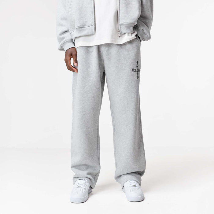 Gothic 2.0 Loose Fit Open Hem Jogger | Grey Marl
