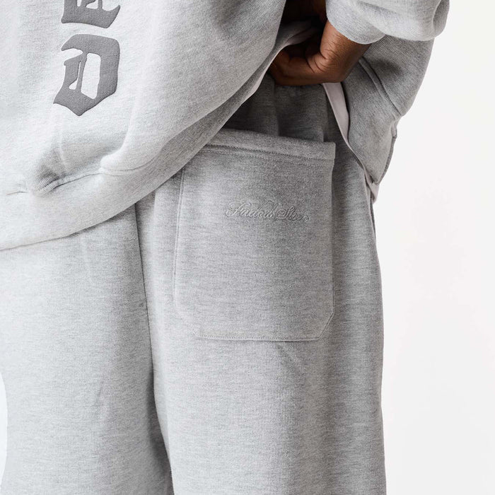 Gothic 2.0 Loose Fit Open Hem Jogger | Grey Marl