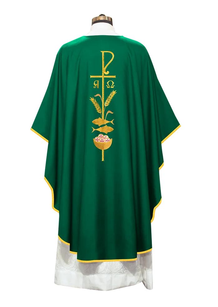 Gothic Chasuble Embellished with Intricate Embroidery
