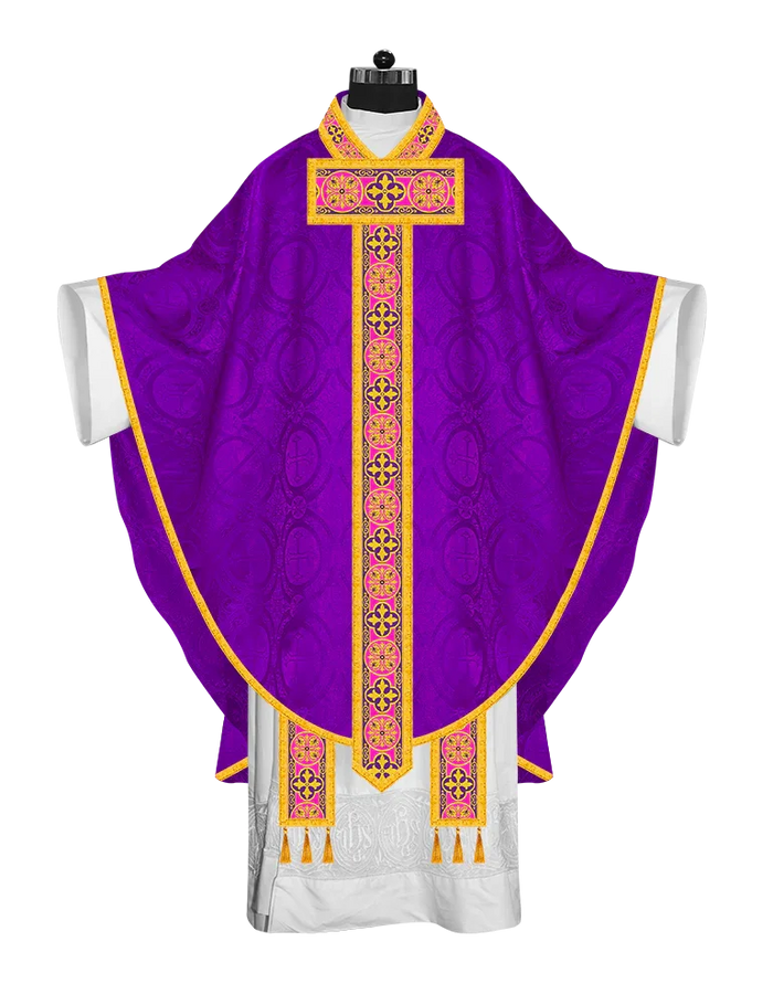 DAMASK / VIOLET / CROSS LACE