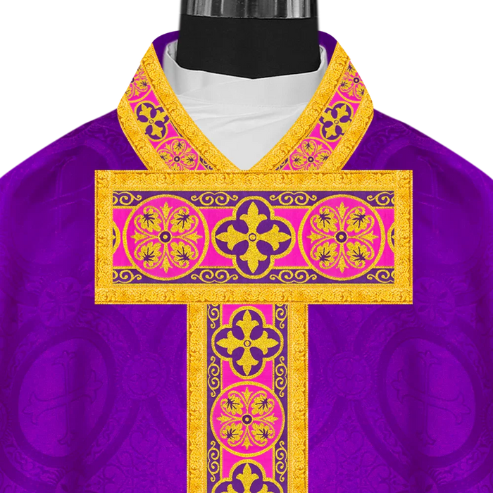 Gothic Chasuble Featuring Exquisite Woven Braids