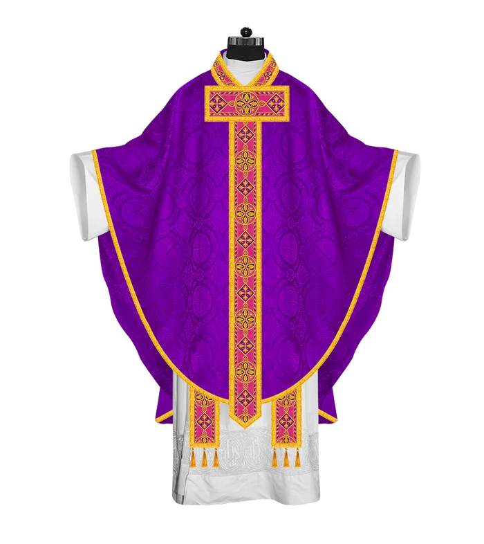 Gothic Chasuble Featuring Exquisite Woven Braids