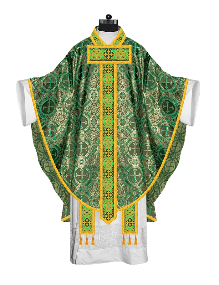 Gothic Chasuble Featuring Exquisite Woven Braids