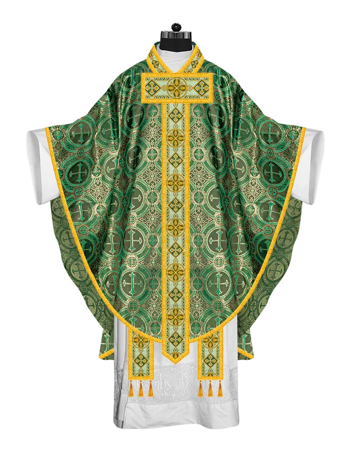 Gothic Chasuble Featuring Exquisite Woven Braids