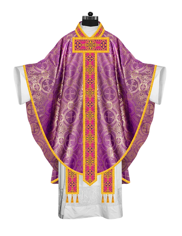 Gothic Chasuble Featuring Exquisite Woven Braids