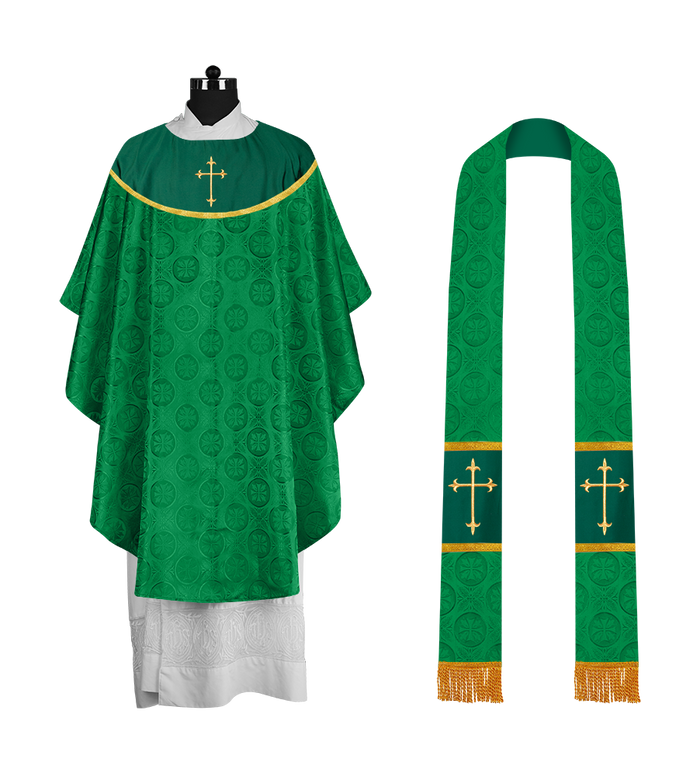 Gold Trims / Round Yoke / Green
