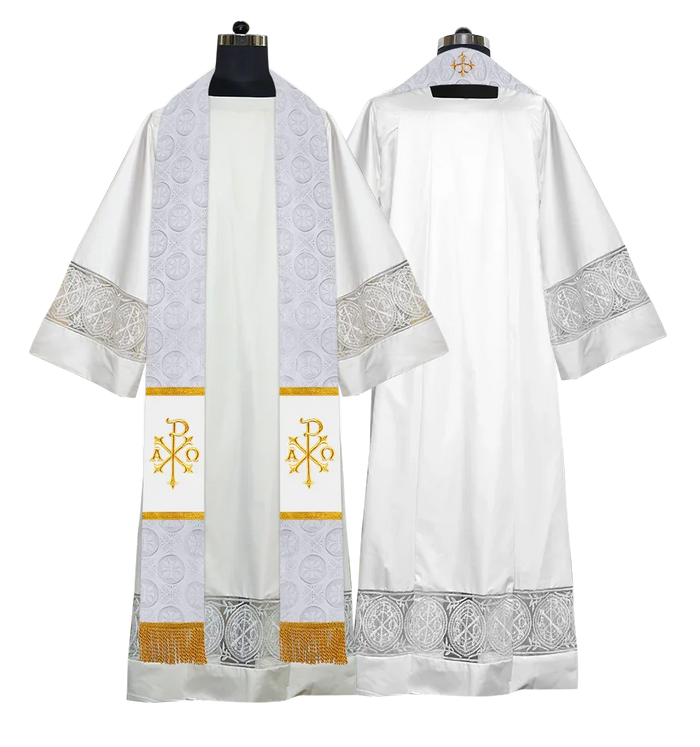 Handmade Pastor Stole with Embroidered Spiritual Motif