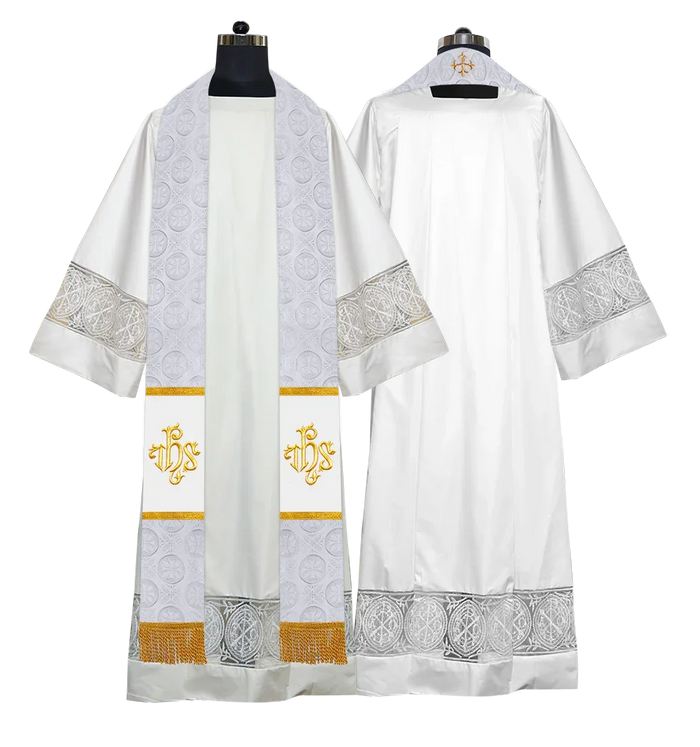 Handmade Pastor Stole with Embroidered Spiritual Motif