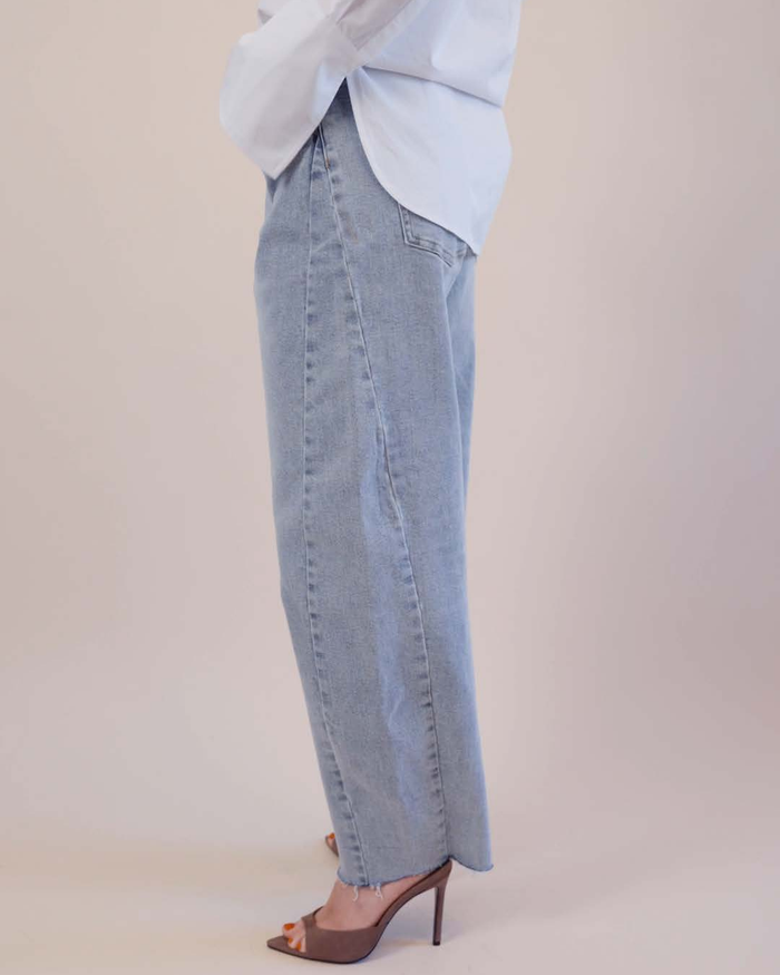 Harlow HIGH WAISTED BARREL JEANS Blue by Artemis