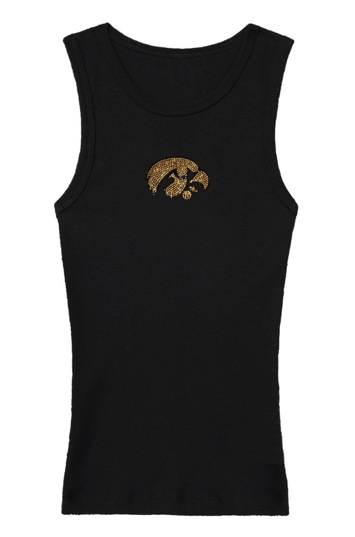 Hawkeyes Rhinestone Gym Tank