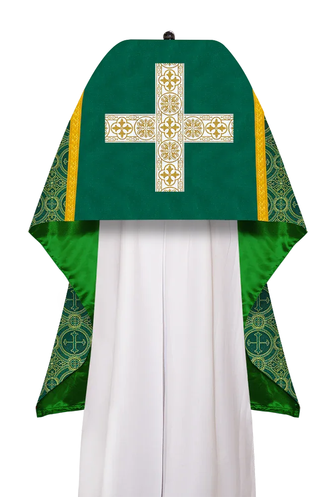 Humeral Veil with Ornate White cross Orphrey