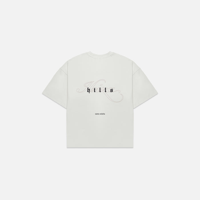 Ibiza Hills Script T-Shirt | Chalk