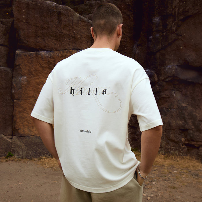 Ibiza Hills Script T-Shirt | Chalk
