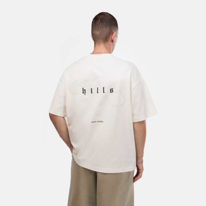 Ibiza Hills Script T-Shirt | Chalk