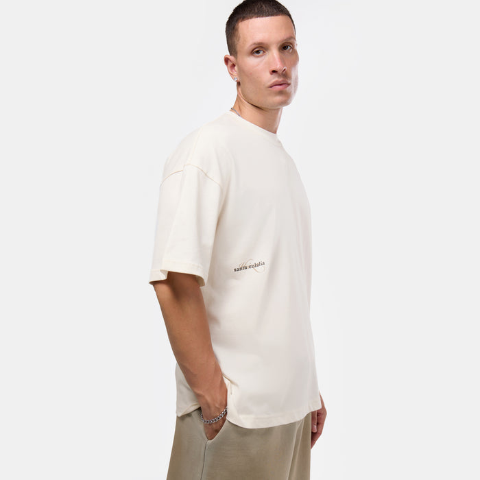 Ibiza Hills Script T-Shirt | Chalk