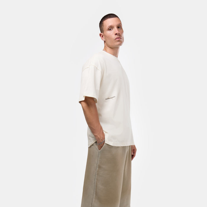 Ibiza Hills Script T-Shirt | Chalk