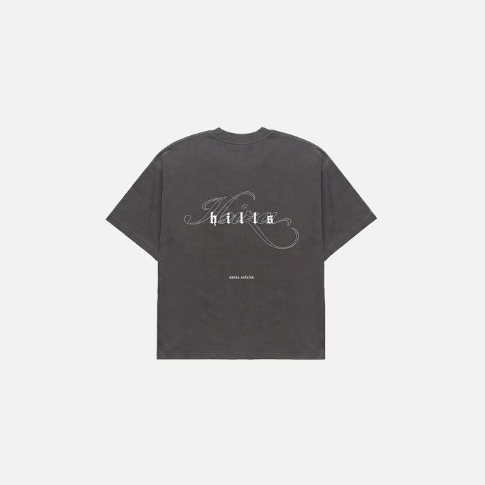 Ibiza Hills Script T-Shirt | Washed Black