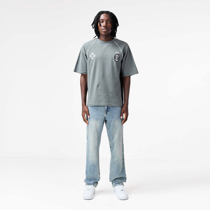 Jersey Football T-Shirt | Mid Grey