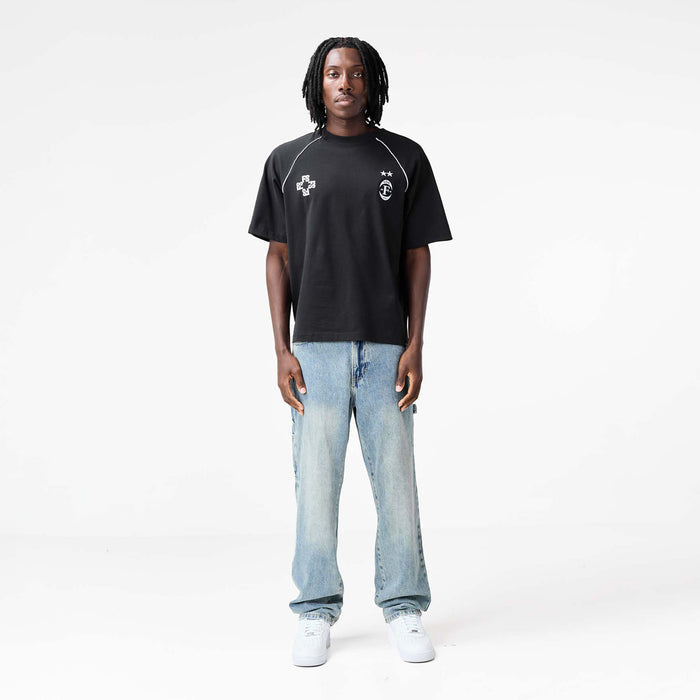 Jersey Football T-Shirt | Washed Black
