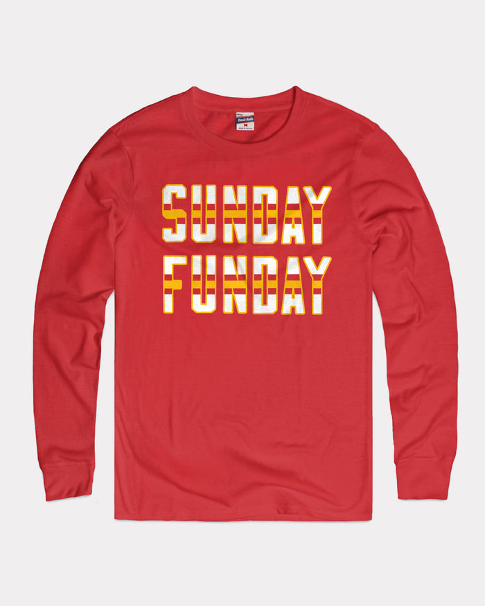 Cherry Red KC Sunday Funday Vintage Long Sleeve T-Shirt