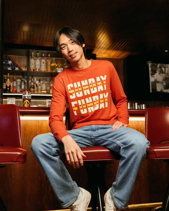 Cherry Red KC Sunday Funday Vintage Long Sleeve T-Shirt